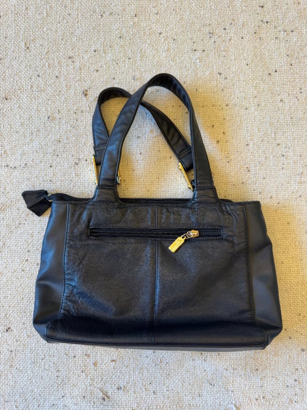 Jennifer Moore Navy Blue Genuine Leather Shoulder Bag Y2K Baguette Purse